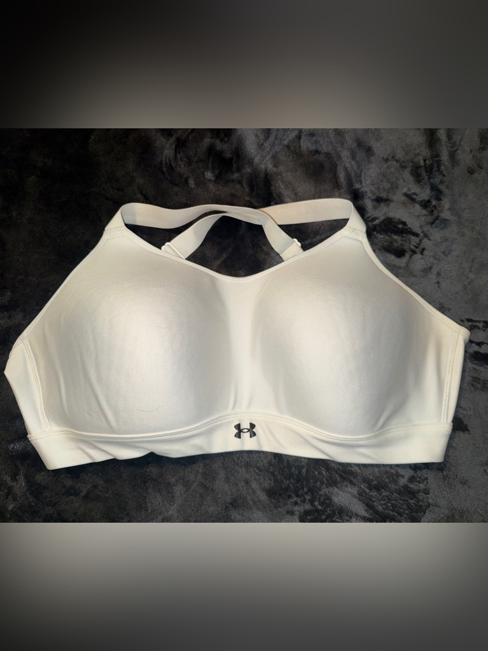 Under Armour White Padded Racerback High-Impact Sports Bra